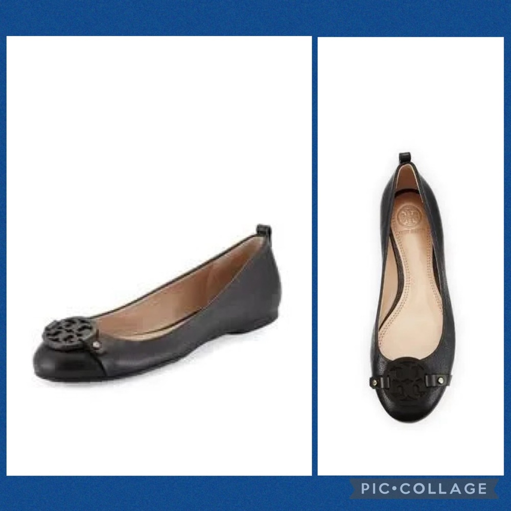 Tory Burch Mini Miller Leather Ballet Flats